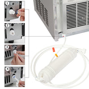 US Standard Ice Maker Silver Stainless Steel Transparent Frosted Lid