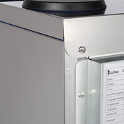US Standard Ice Maker Silver Stainless Steel Transparent Frosted Lid