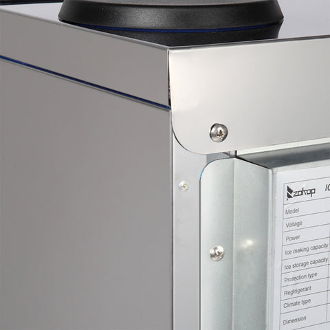 US Standard Ice Maker Silver Stainless Steel Transparent Frosted Lid